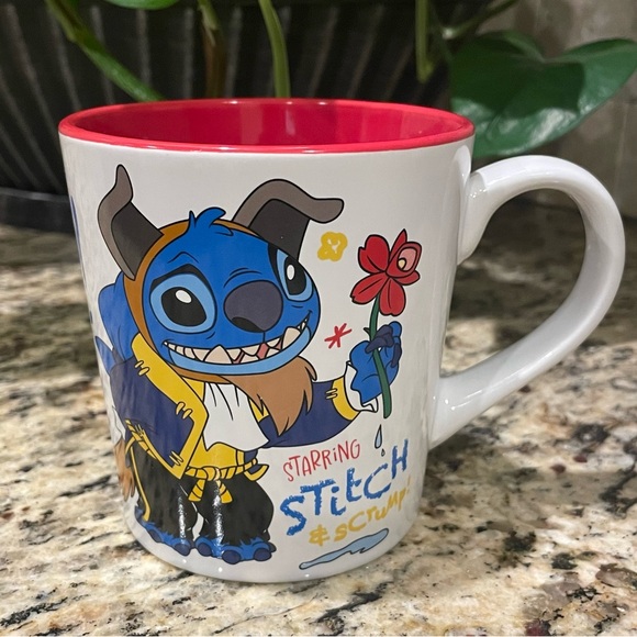 Disney 100 Stitch starring as Beast Beauty and the Beast Ceramic Mug - Picture 1 of 6